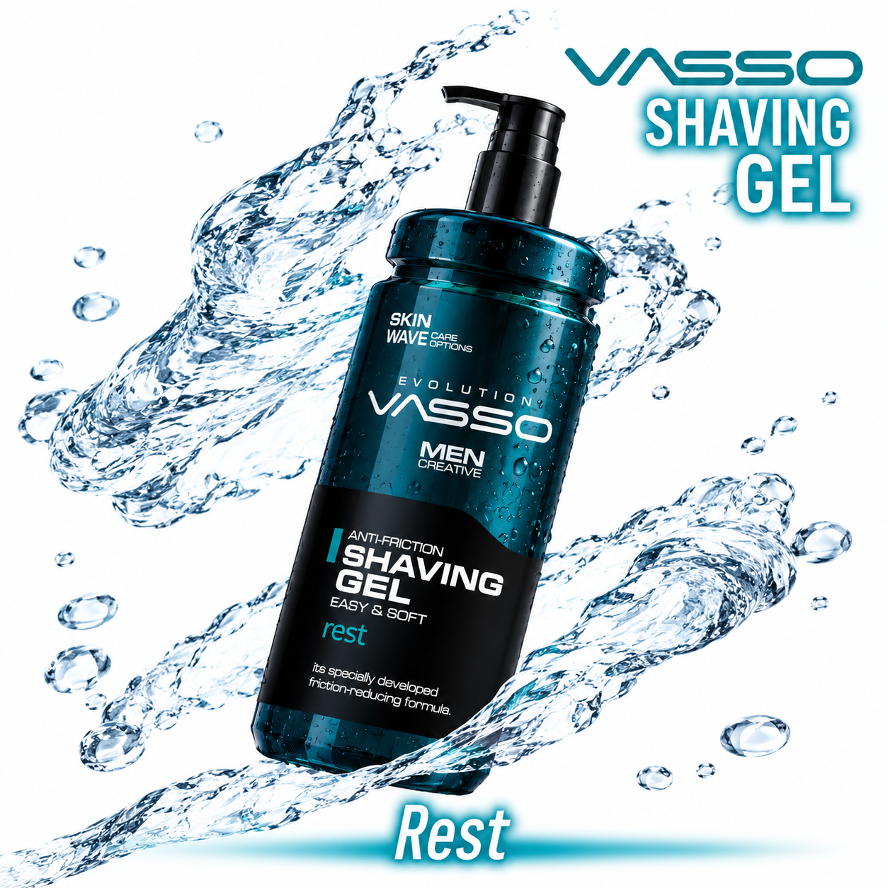 Vasso Men Shaving Gel – Rest (8.79oz)