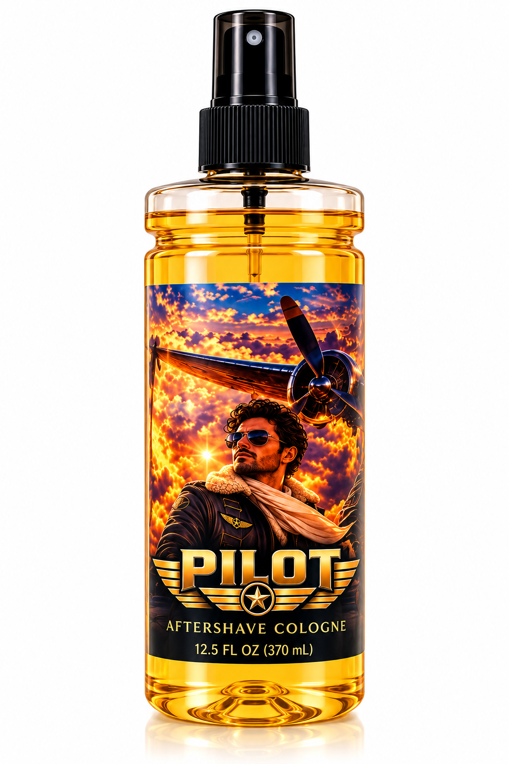 Title 2 Bux Pilot Aftershave Cologne for Men – Fresh Masculine Fragrance – 12.5 fl oz / 370 mL