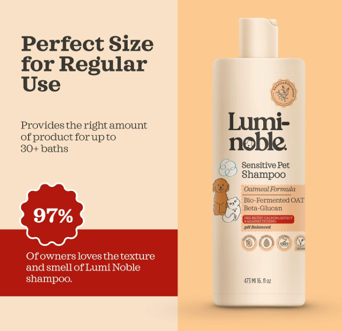 LumiNoble Sensitive Pet Shampoo - 473 ml / 16 fl oz