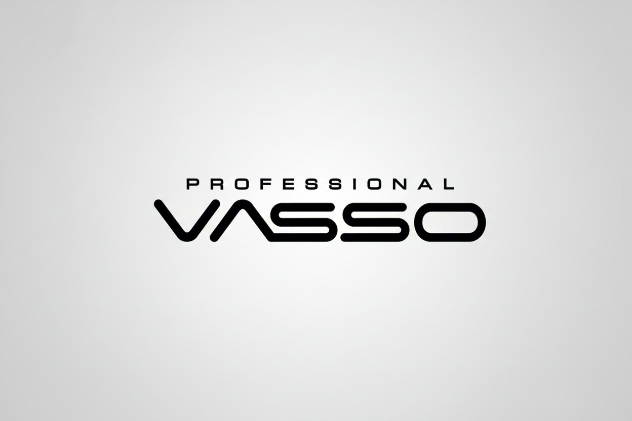 Black 'Vasso' logo on a white background