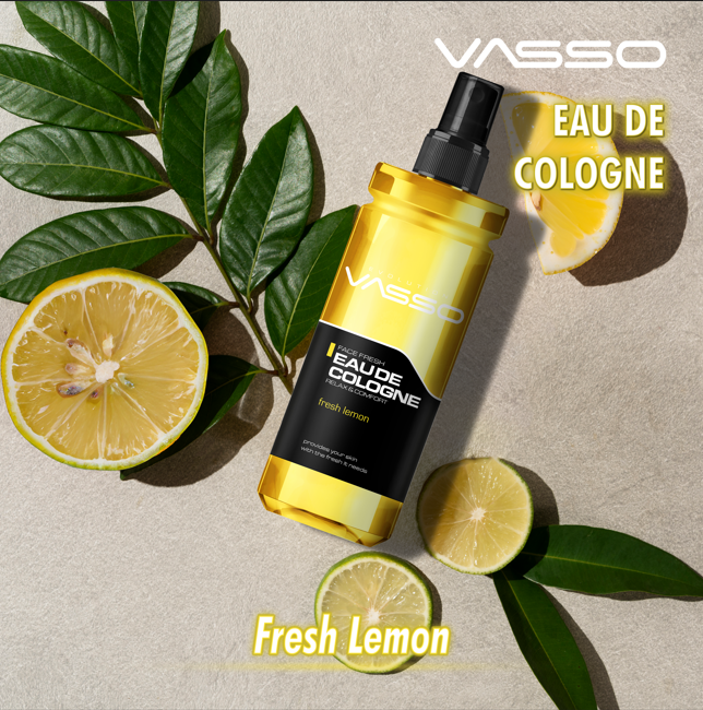 Vasso Eau De Aftershave Cologne – Fresh Lemon