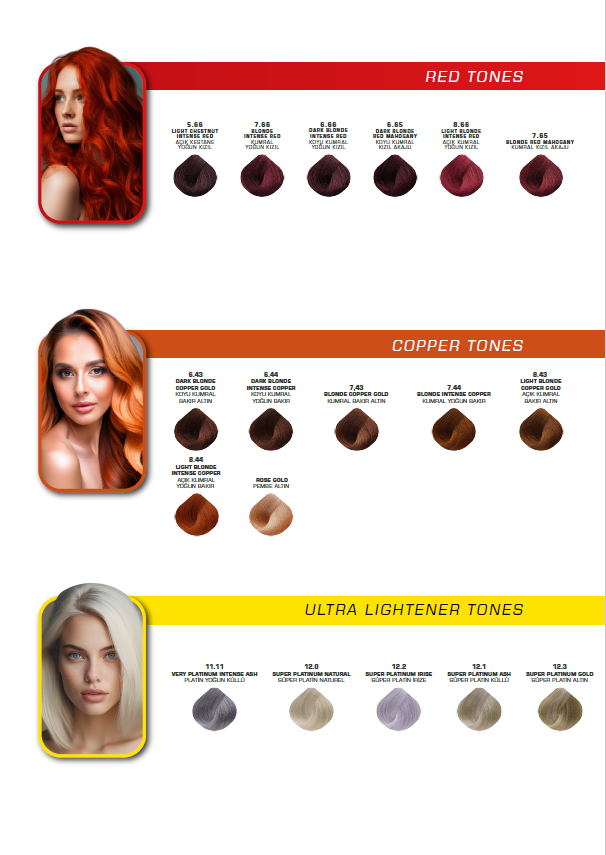 Vasso Genesis Professional Hair Color 70 Shade Collection