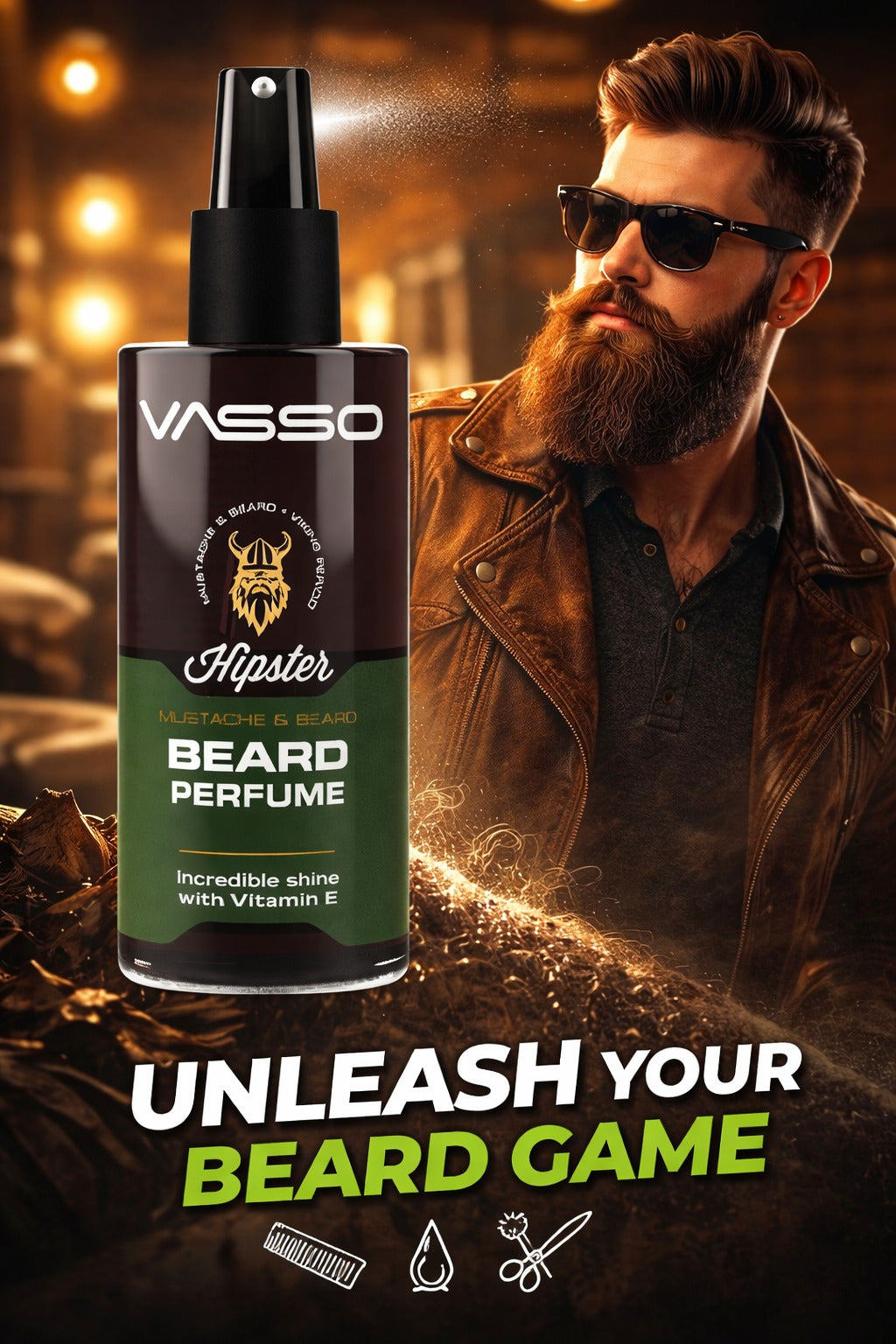 Vasso Men Mustache And Beard Cologne 2.53oz (75ml)
