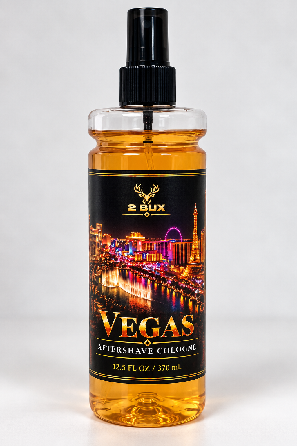 2 BUX Vegas Aftershave Cologne – Tobacco, Lemon & Woods – 12.5 fl oz / 370 mL