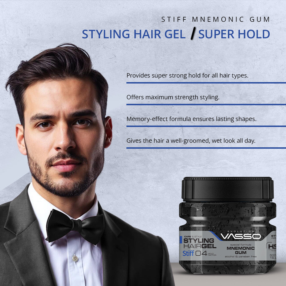 Vasso Men Mnemonic Gum Stiff 16.91oz (500ml)