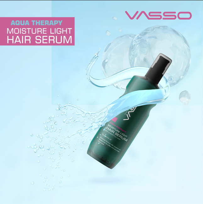 Vasso Aqua Therapy Moisture Light Hair Serum  5.920z (175 ml)