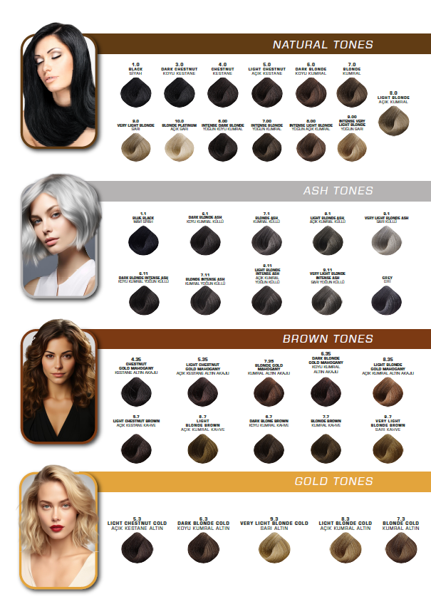 Vasso Genesis Professional Hair Color 70 Shade Collection