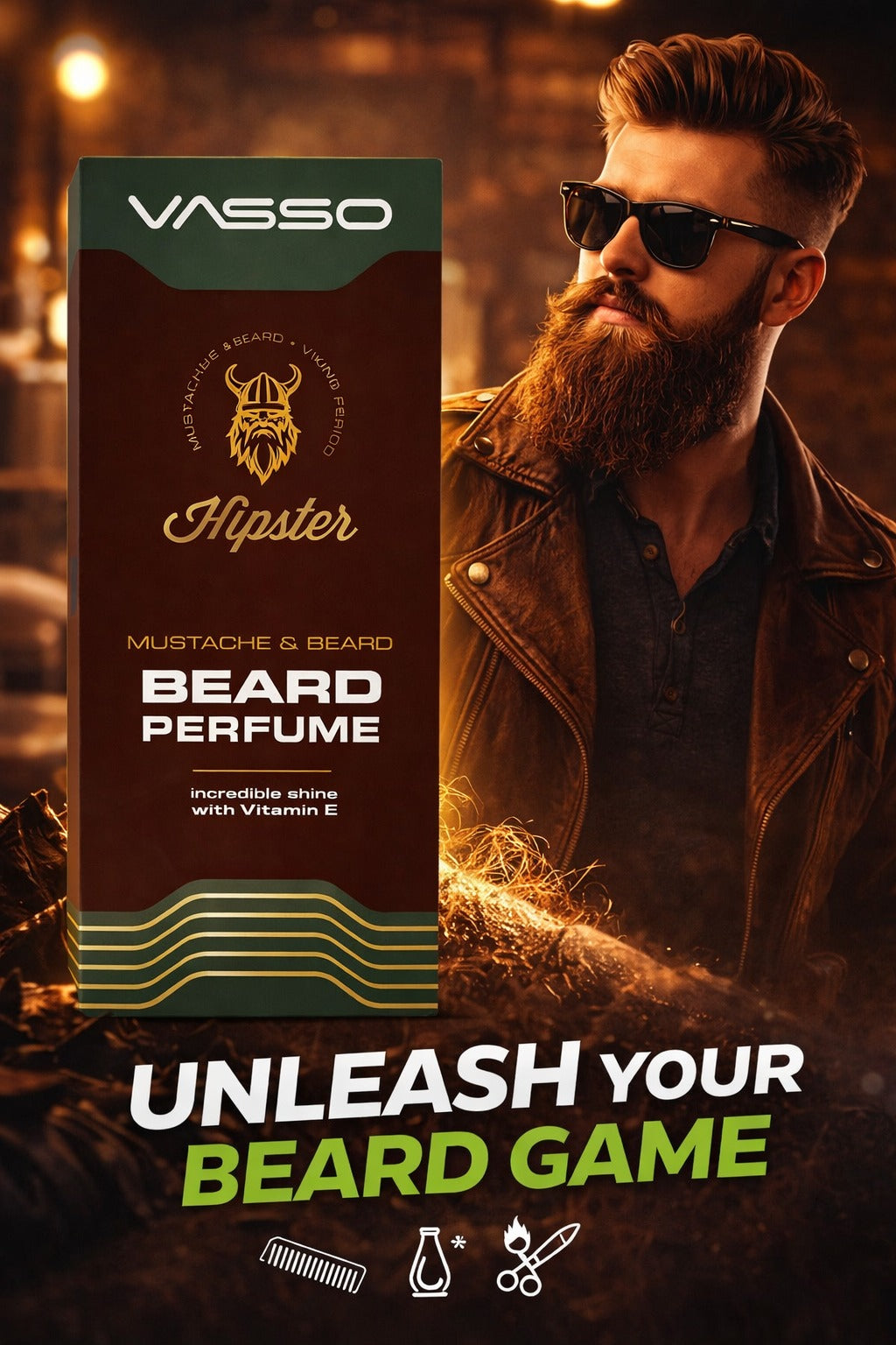 Vasso Men Mustache And Beard Cologne 2.53oz (75ml)