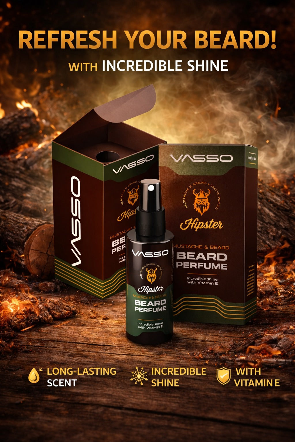 Vasso Men Mustache And Beard Cologne 2.53oz (75ml)